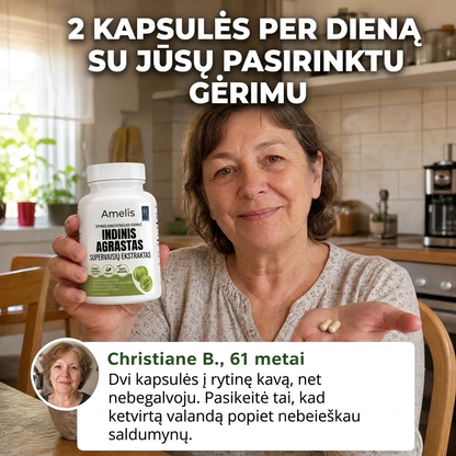 Indinio agrasto supervaisiaus kapsulės